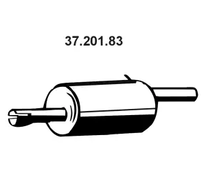 Silencieux arrière EBERSPÄCHER 37.201.83