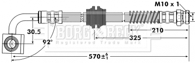 Flexible de frein BORG & BECK BBH7069