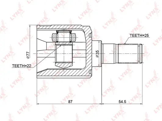 Jeu de joints, arbre de transmission LYNXAUTO CI-3708