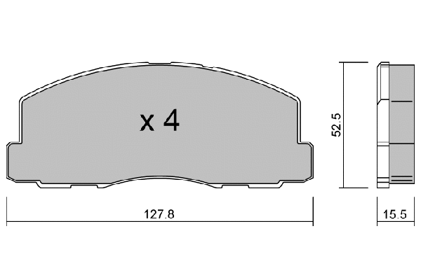 Kit de plaquettes de frein, frein à disque AISIN BPMI-1903