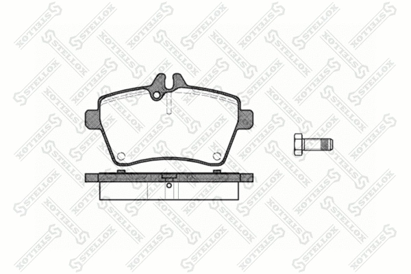 Kit de plaquettes de frein, frein à disque STELLOX 1155 000-SX
