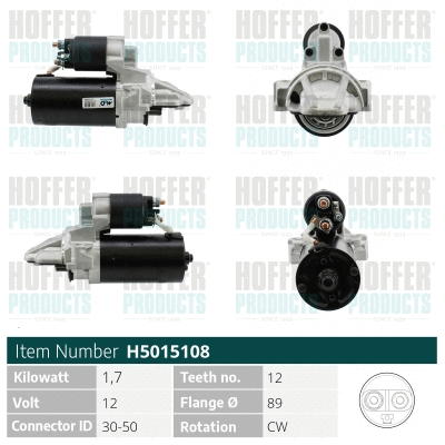 Démarreur HOFFER H5015108