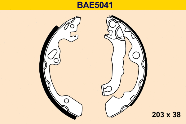Jeu de mâchoires de frein BARUM BAE5041