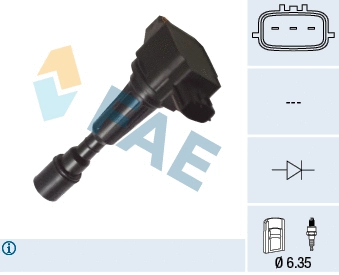 Bobine d'allumage FAE 80383