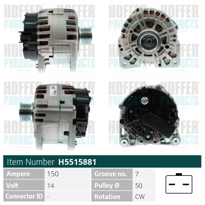 Alternateur HOFFER H5515881