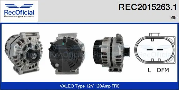 Alternateur RECOFICIAL REC2015263.1