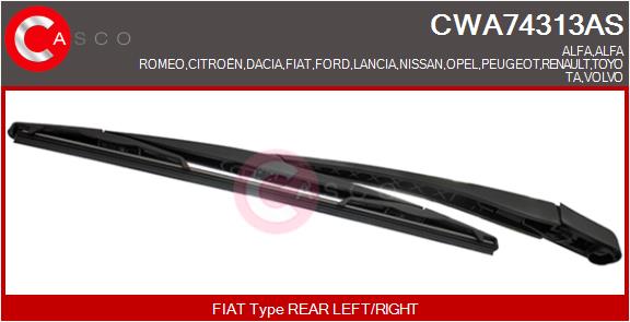 Bras d'essuie-glace, nettoyage des vitres CASCO CWA74313AS