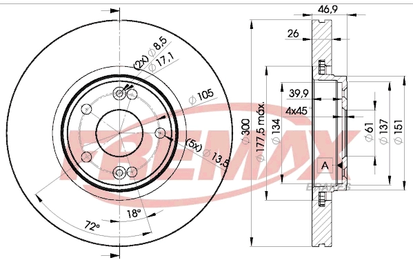 Disque de frein FREMAX BD-2235