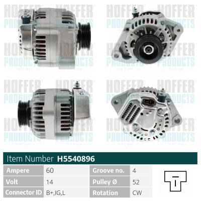 Alternateur HOFFER H5540896