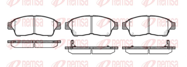 Kit de plaquettes de frein, frein à disque REMSA 0402.42