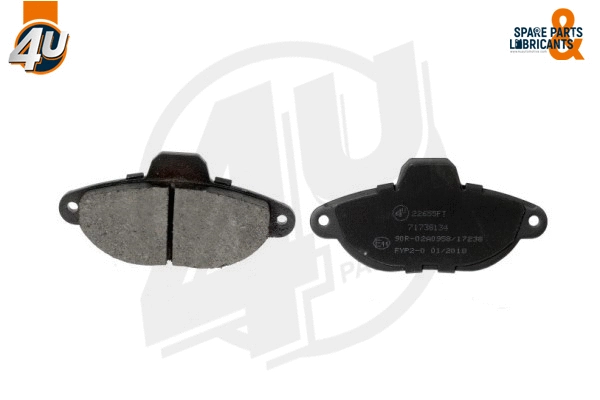 Kit de plaquettes de frein, frein à disque 4U Autoparts 22655FT