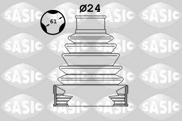 Jeu de joints-soufflets, arbre de commande SASIC 1904018