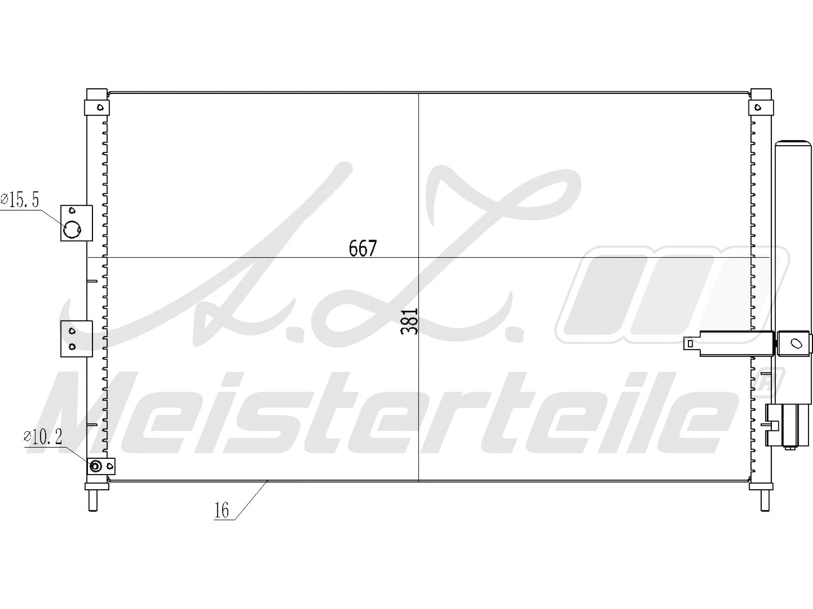 Condenseur, climatisation A.Z. Meisterteile AZMT-45-030-1305
