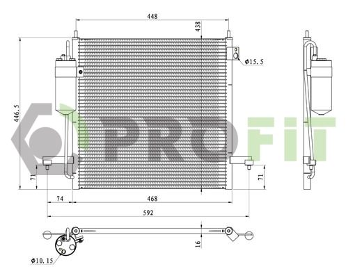 Condenseur, climatisation PROFIT 1770-0270