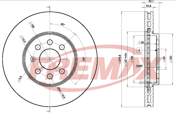 Disque de frein FREMAX BD-9001