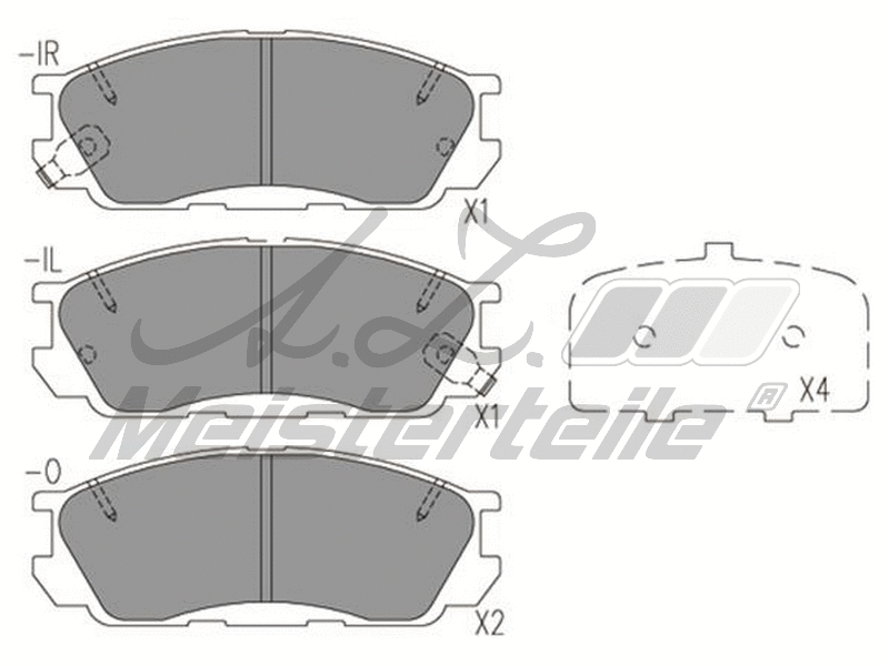 Kit de plaquettes de frein, frein à disque A.Z. Meisterteile AZMT-44-022-2462