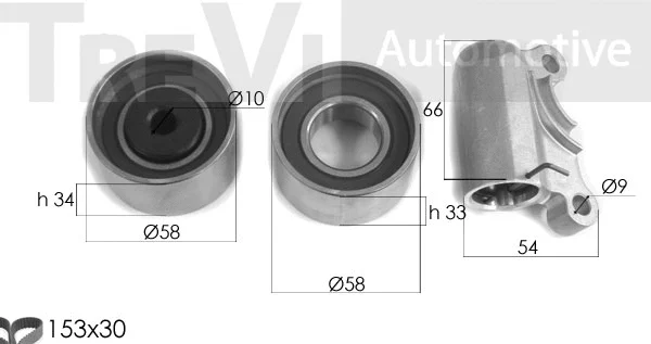 Kit de courroie crantée TREVI AUTOMOTIVE KD1381