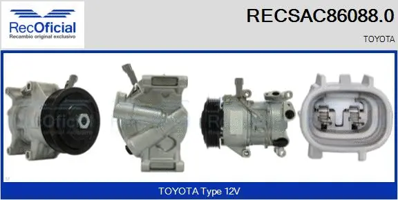 Compresseur, climatisation RECOFICIAL RECSAC86088.0