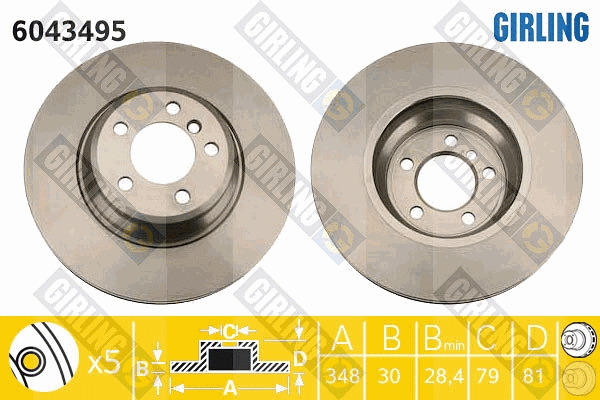 Disque de frein GIRLING 6043495