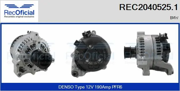 Alternateur RECOFICIAL REC2040525.1
