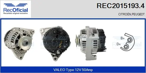 Alternateur RECOFICIAL REC2015193.4