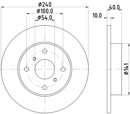 Disque de frein PAGID 54805