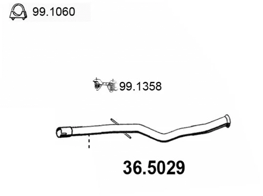 Tuyau d'échappement ASSO 36.5029