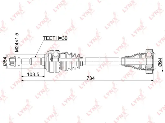 Arbre de transmission LYNXAUTO CD-1168