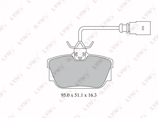 Kit de plaquettes de frein, frein à disque LYNXAUTO BD-3027