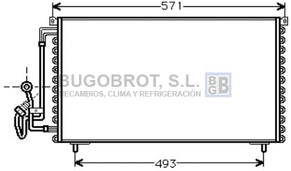 Condenseur, climatisation BUGOBROT 62-PE5155