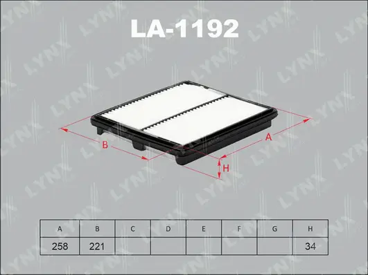 Filtre à air LYNXAUTO LA-1192