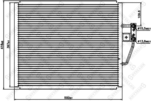 Condenseur, climatisation STELLOX 10-45054-SX