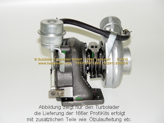 Turbocompresseur, suralimentation SCHLÜTTER TURBOLADER 166-05020