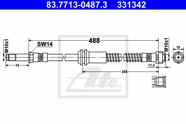 Flexible de frein ATE-APAC 83.7713-0487.3
