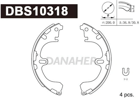 Jeu de mâchoires de frein DANAHER DBS10318
