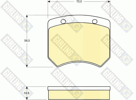 Kit de plaquettes de frein, frein à disque GIRLING 6109736