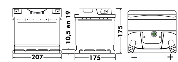 Batterie de démarrage EXIDE EB443