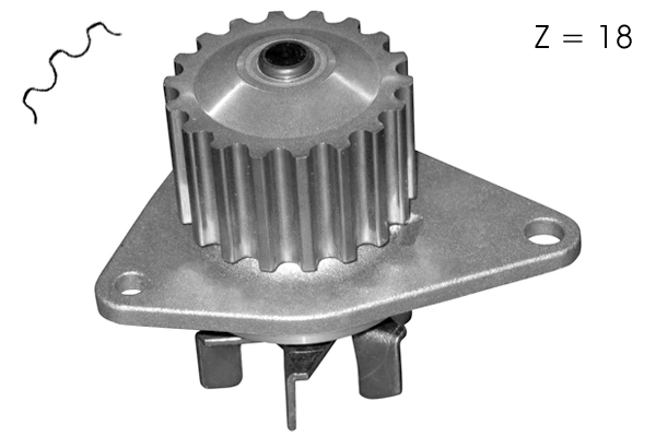 Pompe à eau, refroidissement du moteur TECDRIVE TPAE0034