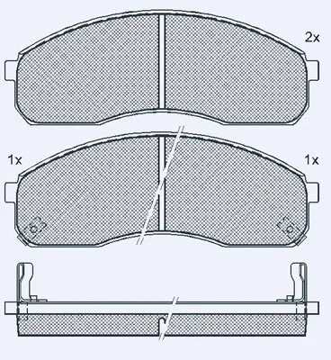 Kit de plaquettes de frein, frein à disque Technika 01758A