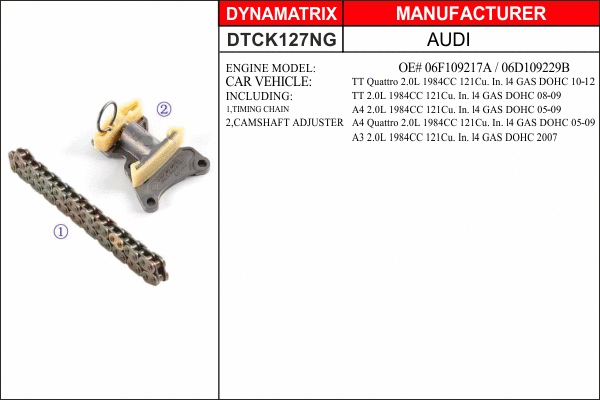 Kit de distribution par chaîne DYNAMATRIX DTCK127NG