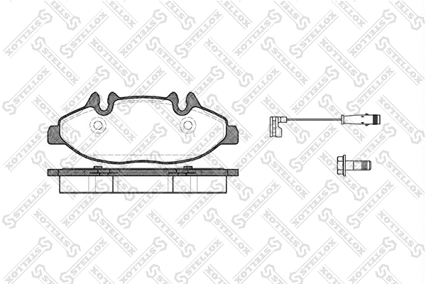 Kit de plaquettes de frein, frein à disque STELLOX 1120 002-SX