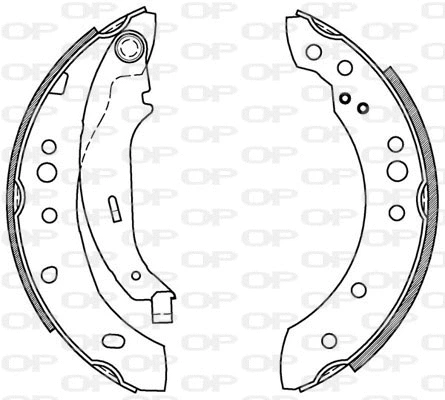 Jeu de mâchoires de frein OPEN PARTS BSA2078.00
