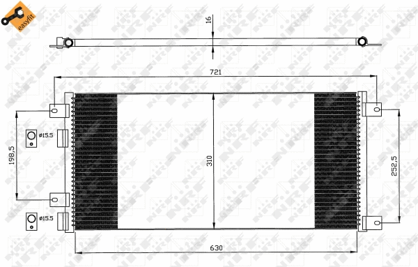 Condenseur, climatisation NRF 35643