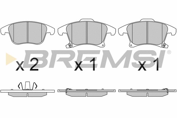 Kit de plaquettes de frein, frein à disque BREMSI BP3655