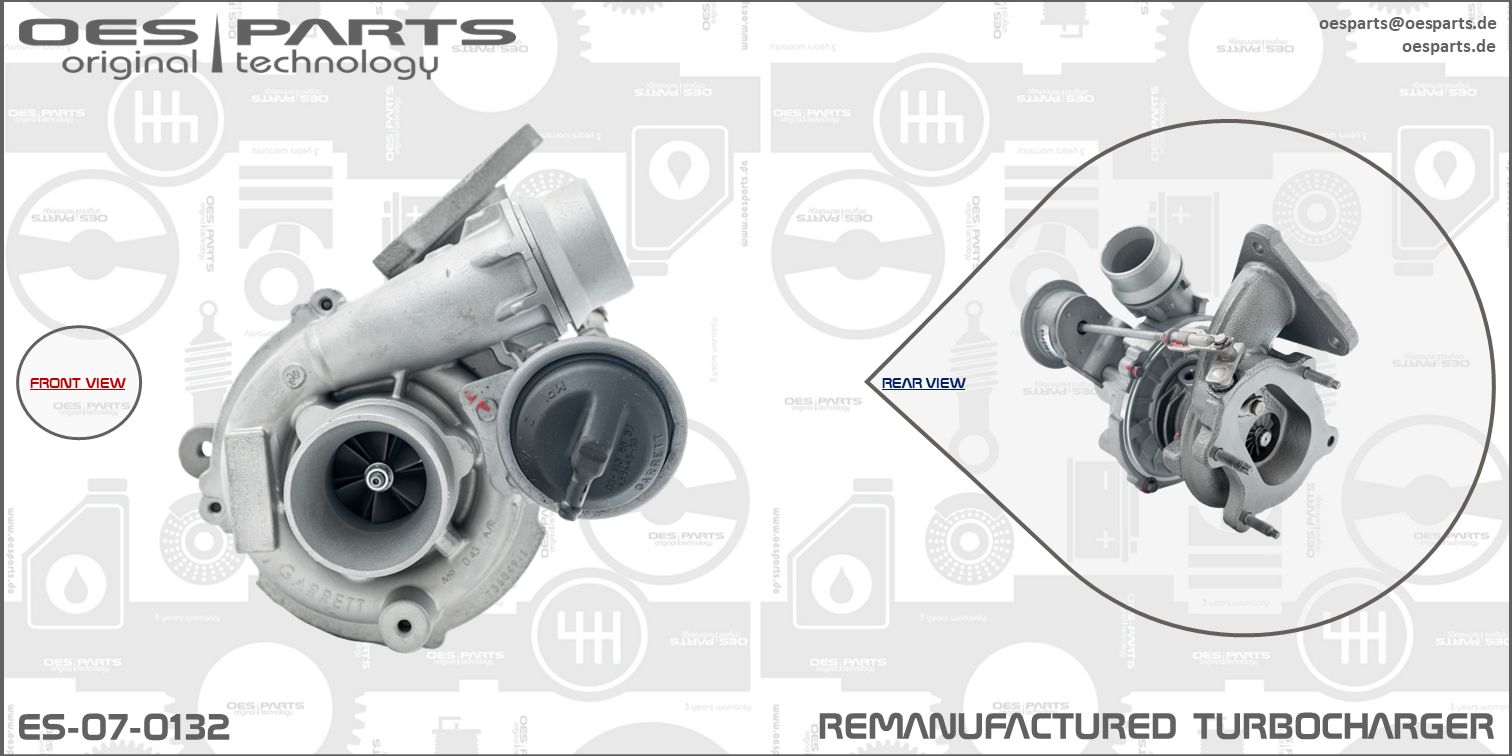 Turbocompresseur, suralimentation OES PARTS ES-07-0132