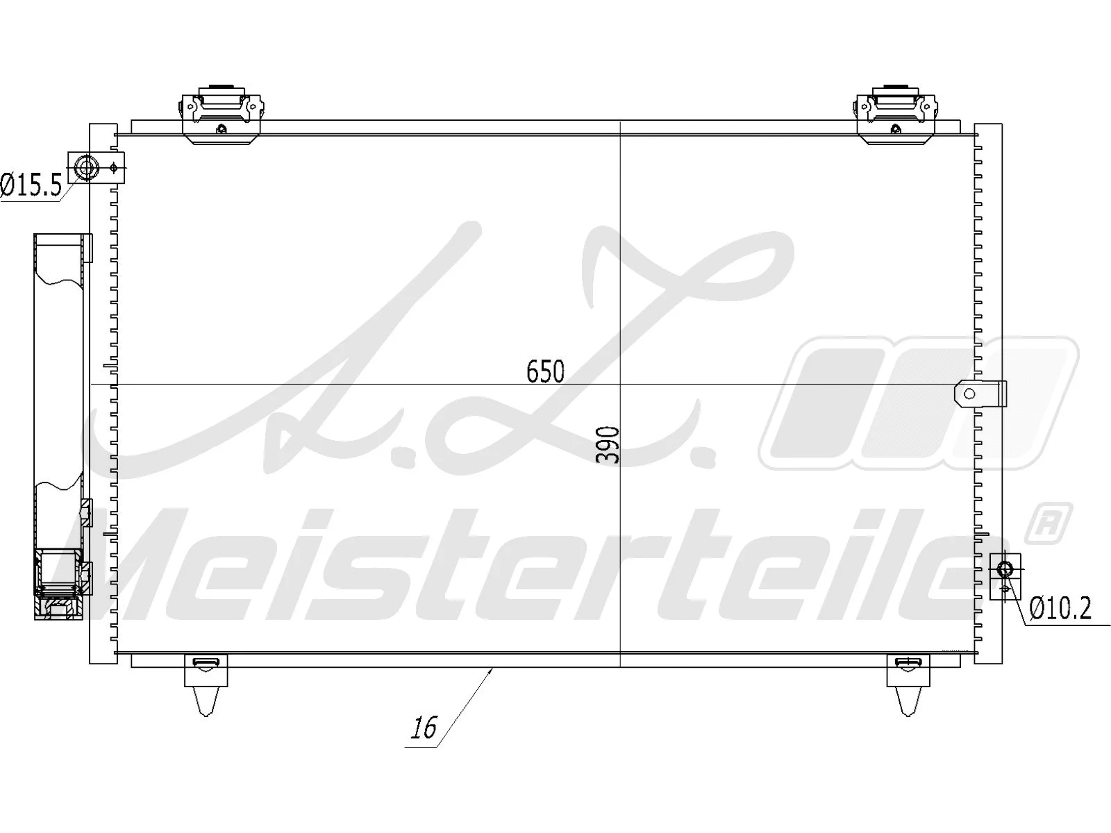 Condenseur, climatisation A.Z. Meisterteile AZMT-45-030-1089