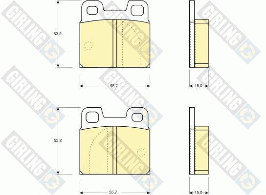 Kit de plaquettes de frein, frein à disque GIRLING 6101442