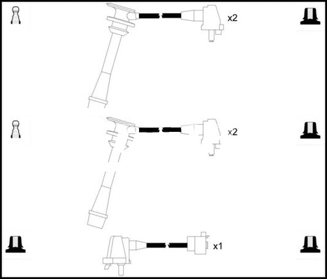 Kit de câbles d'allumage LEMARK HOES642