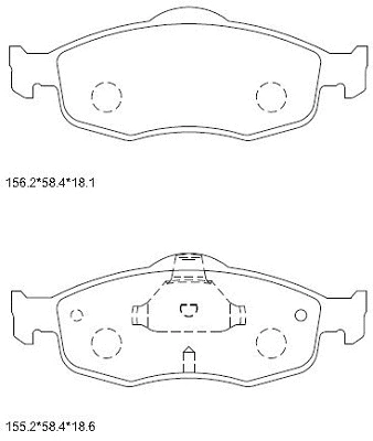 Kit de plaquettes de frein, frein à disque ASIMCO KD6710