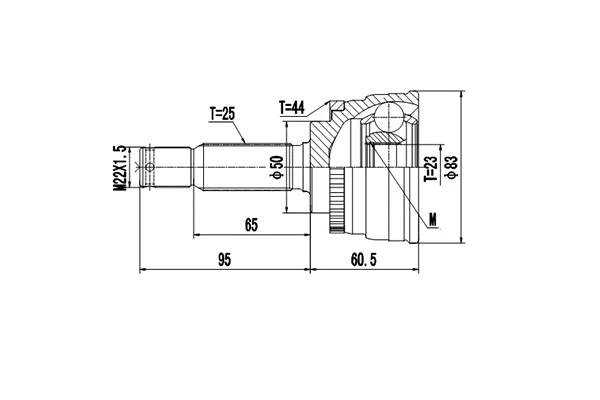 Jeu de joints, arbre de transmission DYNAMATRIX DCV824061